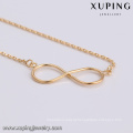43676 18k gold necklace wholesale fashion cheap delicat elegant simple gold plated jewelry necklace